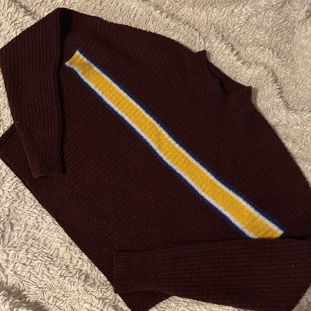 Burgundy Cropped Sweater